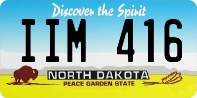 ND license plate IIM416