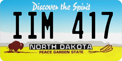 ND license plate IIM417