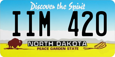 ND license plate IIM420