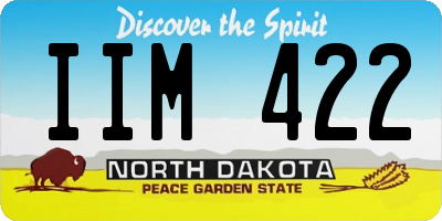 ND license plate IIM422
