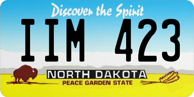 ND license plate IIM423