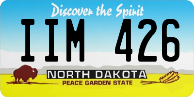ND license plate IIM426