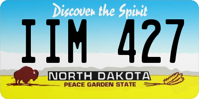 ND license plate IIM427