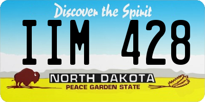 ND license plate IIM428
