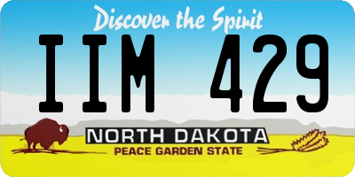 ND license plate IIM429