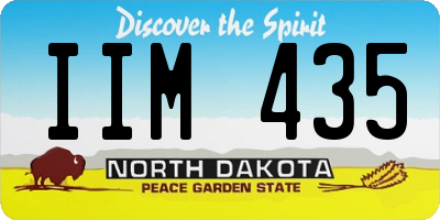 ND license plate IIM435