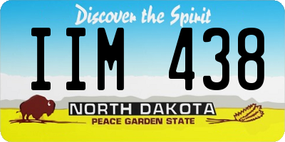 ND license plate IIM438