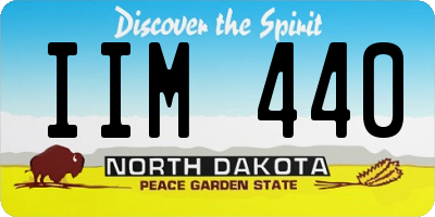 ND license plate IIM440