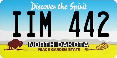 ND license plate IIM442