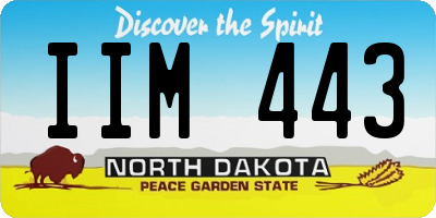 ND license plate IIM443