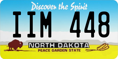 ND license plate IIM448