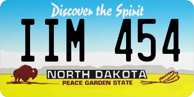 ND license plate IIM454