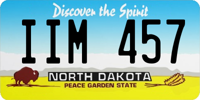 ND license plate IIM457