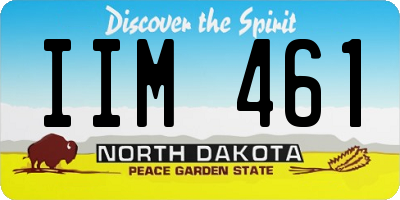 ND license plate IIM461