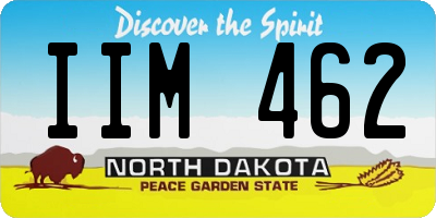 ND license plate IIM462