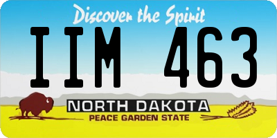 ND license plate IIM463
