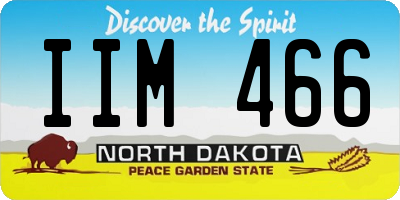 ND license plate IIM466