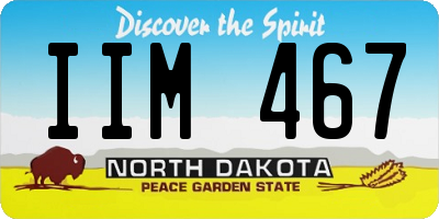 ND license plate IIM467