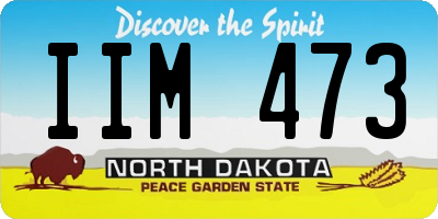 ND license plate IIM473