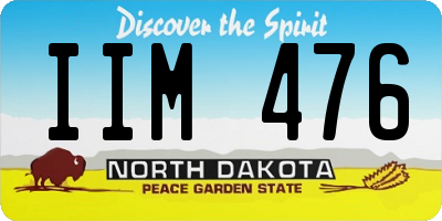 ND license plate IIM476