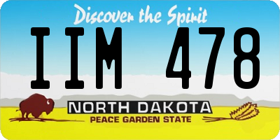 ND license plate IIM478