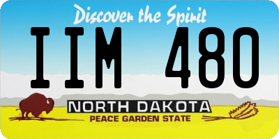 ND license plate IIM480