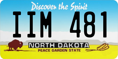 ND license plate IIM481