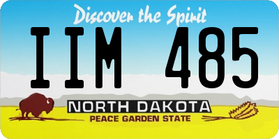 ND license plate IIM485