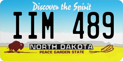 ND license plate IIM489