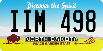 ND license plate IIM498
