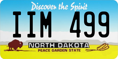 ND license plate IIM499