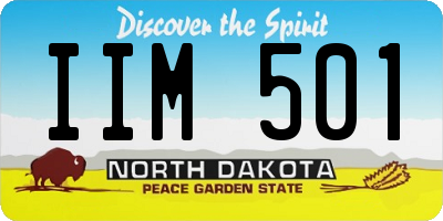 ND license plate IIM501