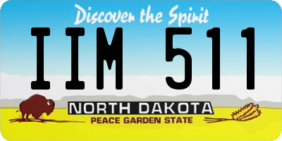 ND license plate IIM511