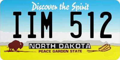 ND license plate IIM512