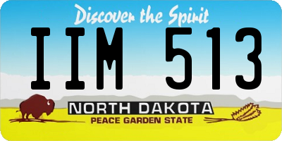 ND license plate IIM513