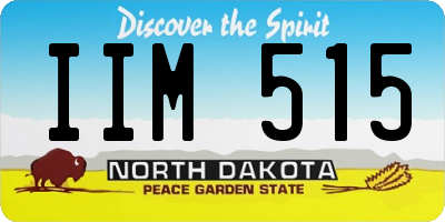 ND license plate IIM515