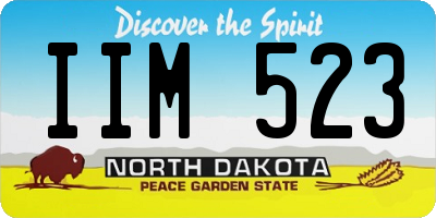 ND license plate IIM523