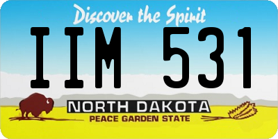 ND license plate IIM531
