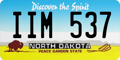 ND license plate IIM537
