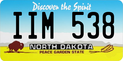 ND license plate IIM538