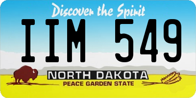 ND license plate IIM549