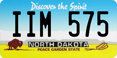 ND license plate IIM575