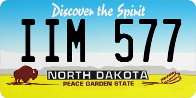 ND license plate IIM577
