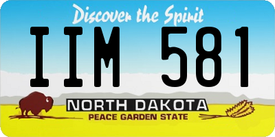 ND license plate IIM581