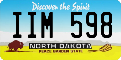 ND license plate IIM598