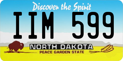 ND license plate IIM599