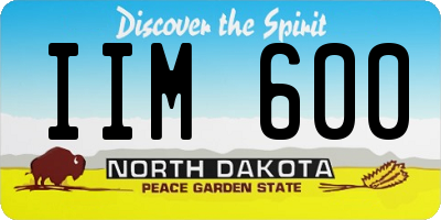 ND license plate IIM600