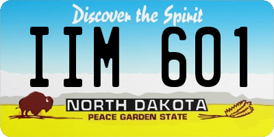 ND license plate IIM601