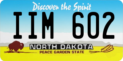 ND license plate IIM602
