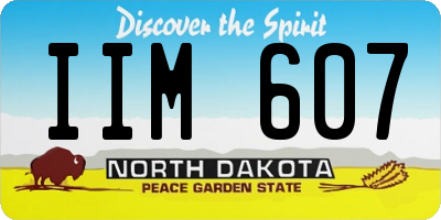 ND license plate IIM607